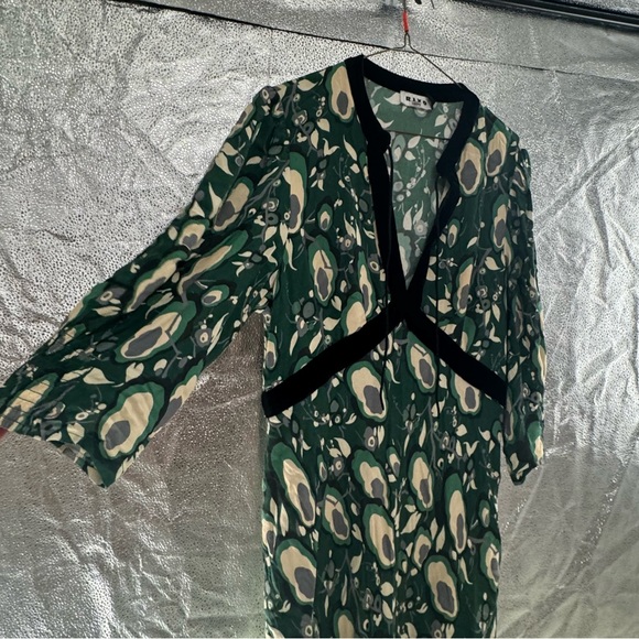 Rixo Petra midi dress green & black L / 10 - Picture 7 of 12